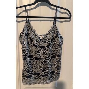 Y2K Gothic Camisole Tank Top Size Large Witchy Whimsigoth Romantic Lace